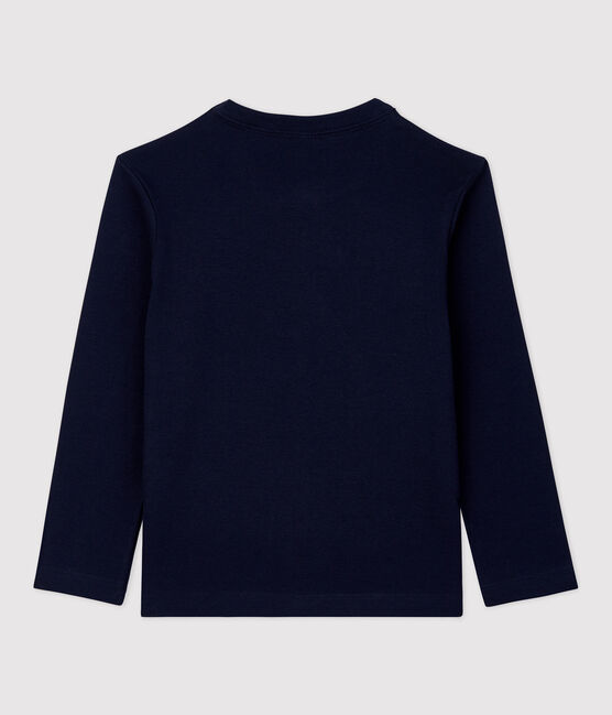 T-Shirt aus Bio-Baumwolle für Mädchen und Jungen blau SMOKING