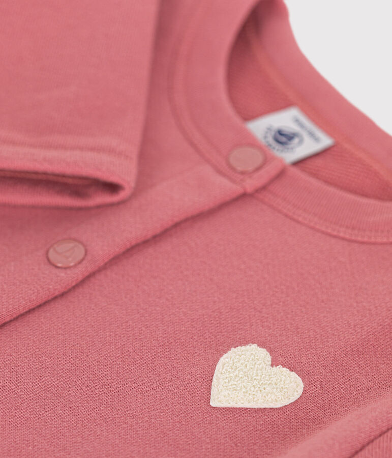 Kinder-Cardigan aus Molton f&uuml;r M&auml;dchen rosa