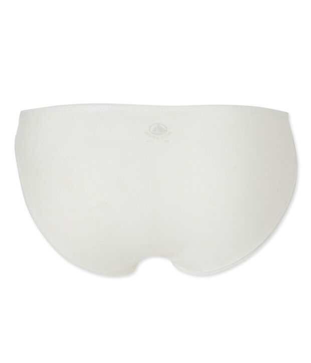 Damen-Slip aus leichter Baumwolle weiss