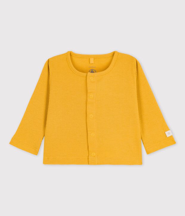 Baby-Cardigan aus Baumwolle und Lyocell gelb