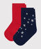 2er-Set Baby-Socken aus Baumwolle mit Sternmotiv variante 1
