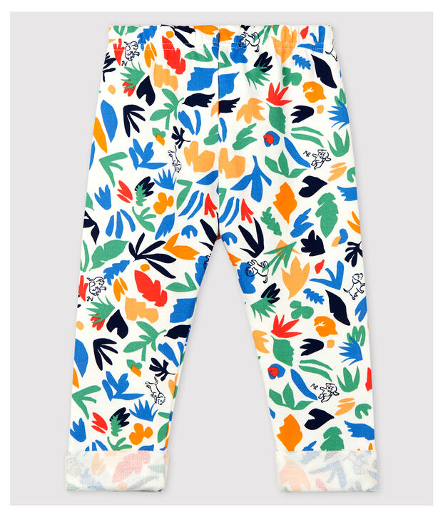 Baby-Pluderhose. weiss/vielfarbig
