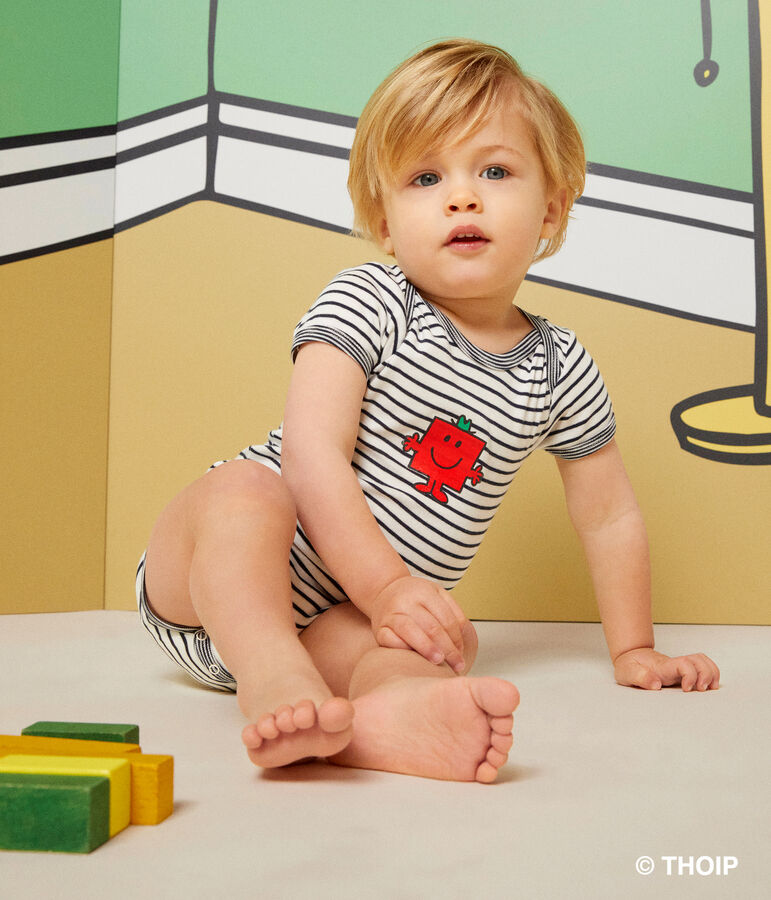 3er-Set kurz&auml;rmelige Baby-Bodys Mr. Men und Little Miss aus Baumwolle vielfarbig