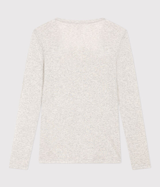 Körpernahes Damen-T-Shirt aus leichter Baumwolle grau BELUGA CHINE