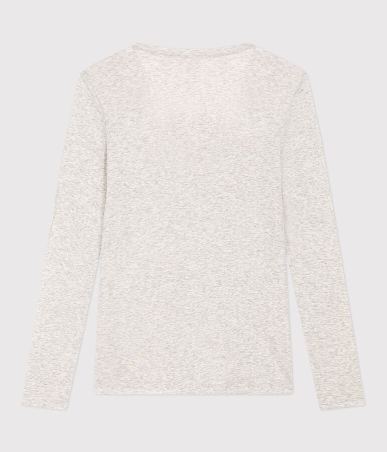 K&ouml;rpernahes Damen-T-Shirt aus leichter Baumwolle grau