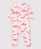 Baby-Strampler aus Doppeljersey mit Paris-Motiv im Toile-de-Jouy-Stil für Mädchen rosa FLEUR/rosa GROSEILLER