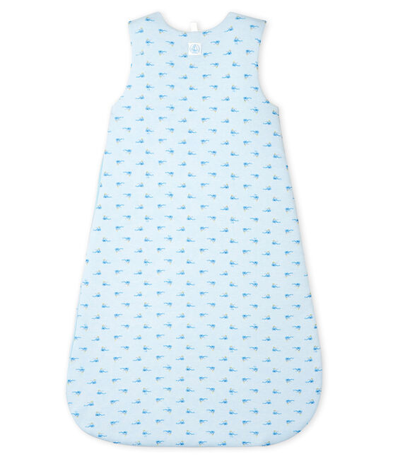 Strampler aus Rippstrick blau FRAICHEUR/weiss MULTICO