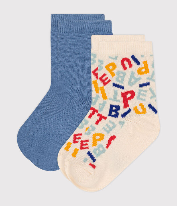 2er-Set Baby-Socken aus Petit Bateau-Baumwolle vielfarbig