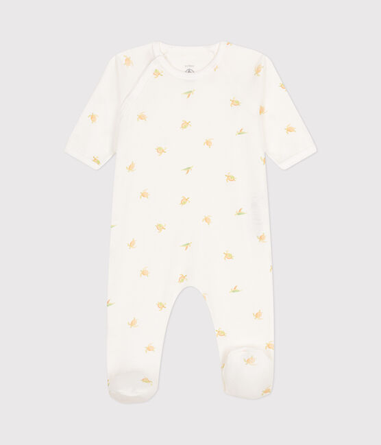 Baby-Strampler aus Baumwolle weiss MARSHMALLOW/weiss MULTICO