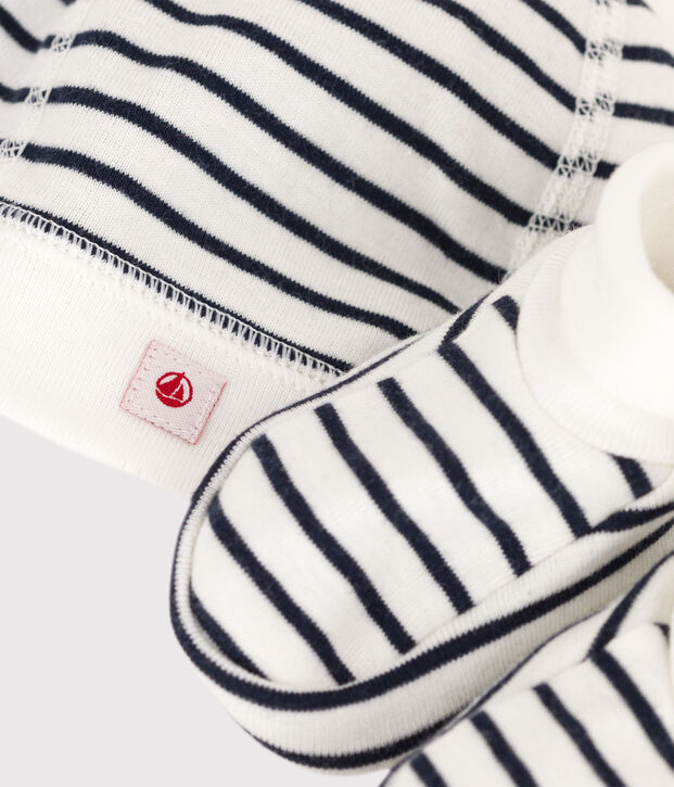 Zweiteiliges gestreiftes Baby-Set aus Bio-Baumwolle vielfarbig