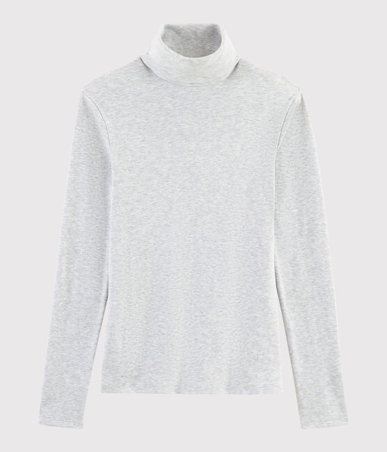 Klassischer Unterziehpullover aus Baumwolle für Damen grau BELUGA CHINE