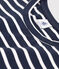 Damen-T-Shirt LE DROIT aus Baumwolle mit Rundhalsausschnitt blau SMOKING/weiss MARSHMALLOW