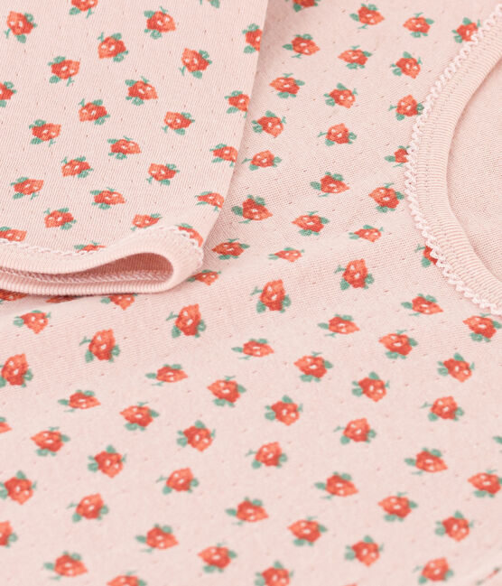 Nachthemd mit Blumenmotiv aus Doppeljersey für Mädchen rosa SALINE/weiss MULTICO