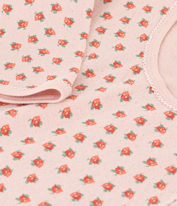 Nachthemd mit Blumenmotiv aus Doppeljersey f&uuml;r M&auml;dchen rosa/vielfarbig