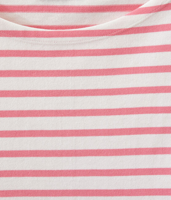 Klassisches streifenshirt weiss MARSHMALLOW/rosa PETAL