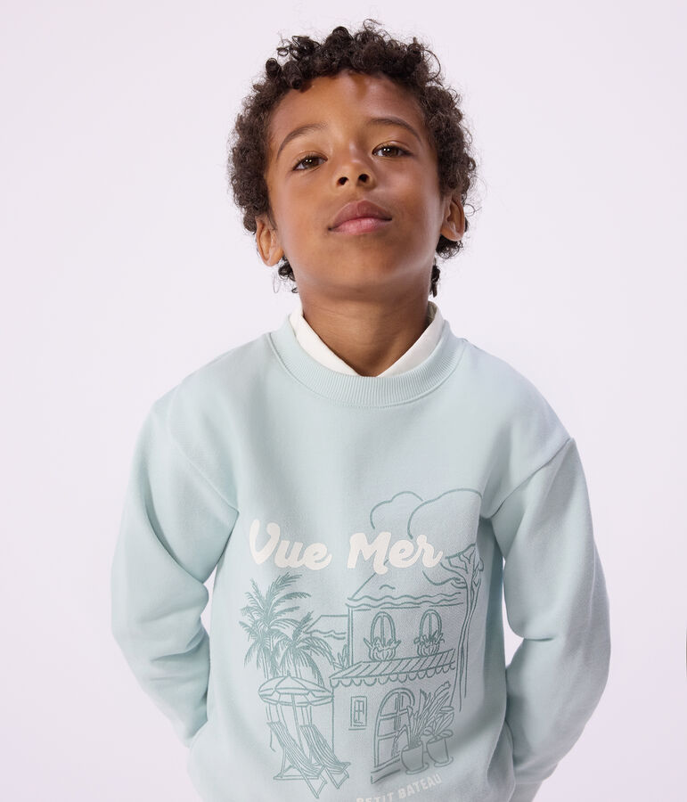Kinder-Sweatshirt aus Baumwolle blau