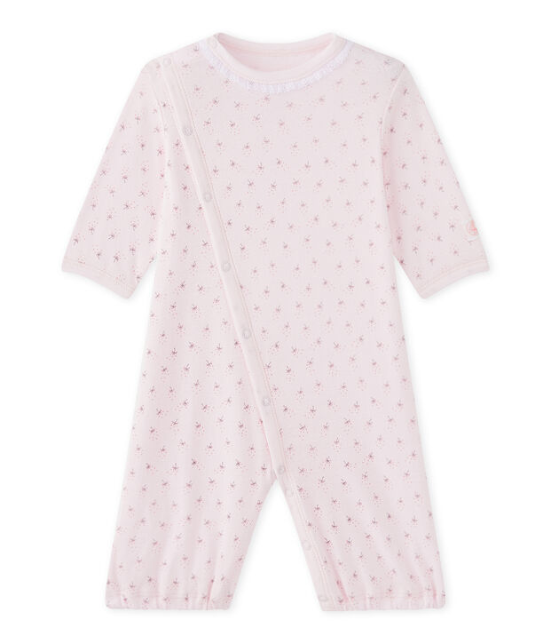 Baby-M&auml;dchen-Overall mit 2-in-1-Effekt rosa/vielfarbig