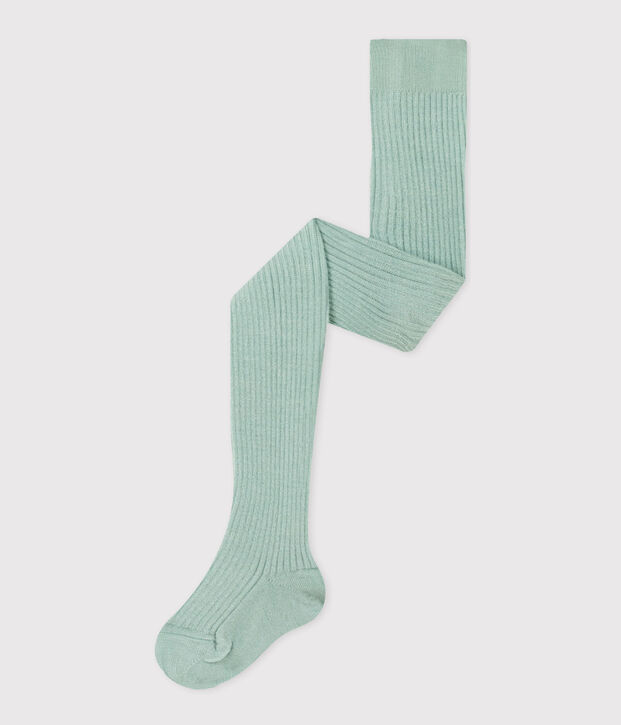 Baby-Strumpfhose aus Wolle gr&uuml;n