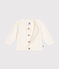Baby-Cardigan aus Baumwolle weiss MARSHMALLOW