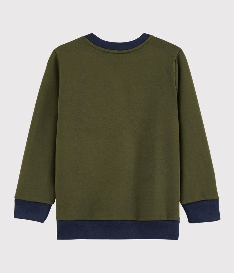 Kinder-Sweatshirt f&uuml;r Jungen gr&uuml;n MILITARY