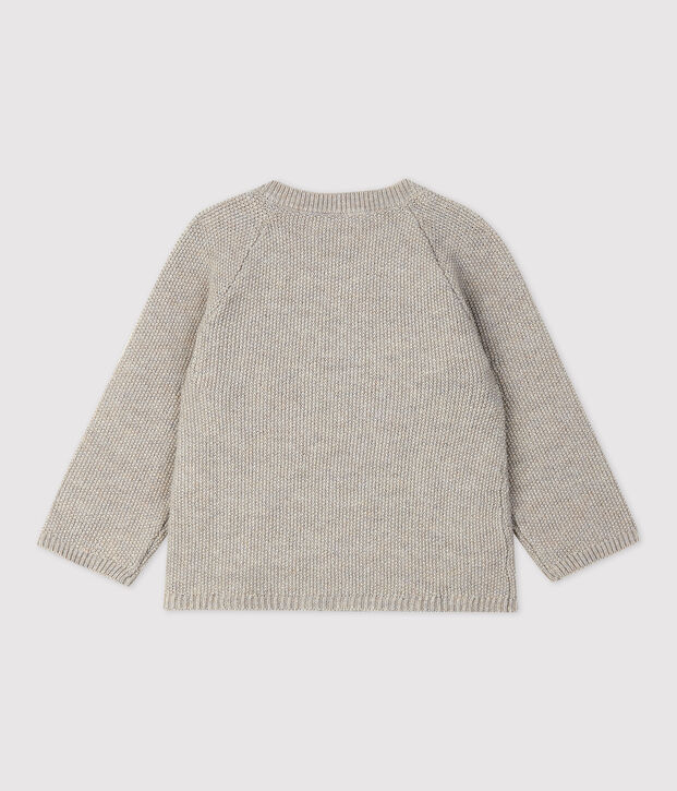 Baby-Cardigan aus Woll-/Baumwollstrick FALAISE CHINE