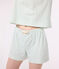 Damen-Kurzpyjama aus Baumwolle mit Blumenmotiv MARSHMALLOW/ PAUL