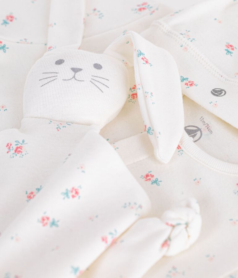 Newborn-Geschenkset aus Baumwolle mit Blumenmotiv vielfarbig