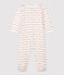 Baby-Strampler Petit Bateau Je t’aime aus Baumwolle weiss MARSHMALLOW/rot TERKUIT