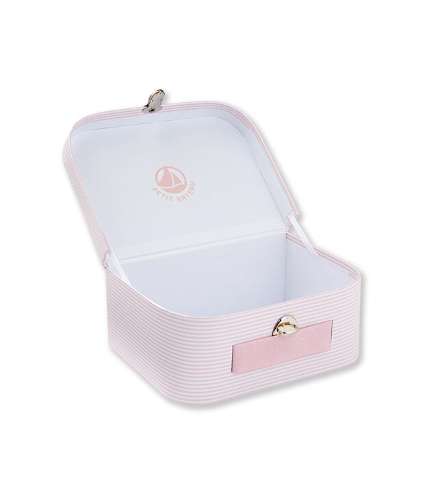 Mehrzweck-K&ouml;fferchen, Ringelmuster rosa/weiss