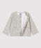 Baby-Cardigan aus Molton. grau BELUGA/weiss MULTICO