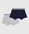 Set Kinder-Boxershorts aus einfarbiger Baumwolle mit Elastan variante 1