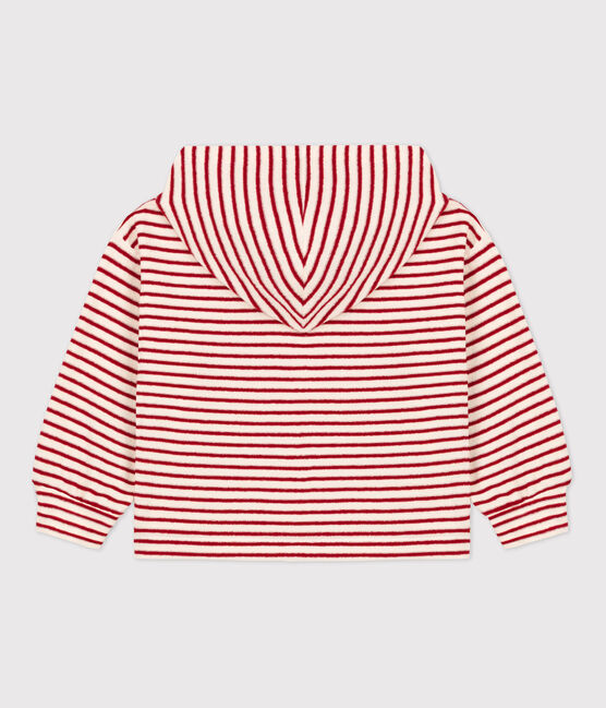 Gestreiftes Kinder-Hoodie für Mädchen / Jungen weiss AVALANCHE/ STOP