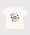 Kurzärmeliges Baby-T-Shirt aus leichtem Jersey weiss MARSHMALLOW