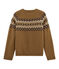 Kinder-Pullover für Mädchen braun BRINDILLE/weiss MULTICO