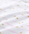 Gestreifter Baby-Mädchen-Strampler aus gedoppeltem Jersey weiss ECUME/rosa ROSE/ OR