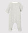 Baby-Strampler aus Bio-Baumwolle grau BELUGA CHINE