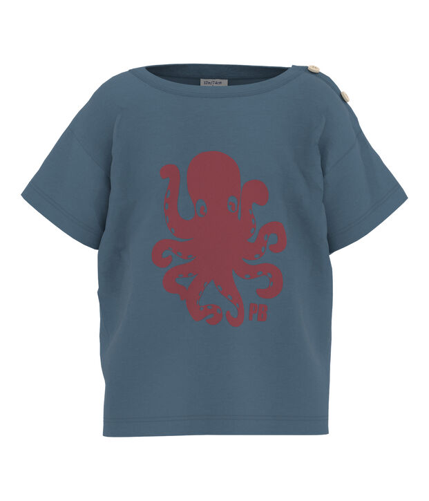 Kurz&auml;rmeliges Baby-T-Shirt aus Jersey mit Motiv blau
