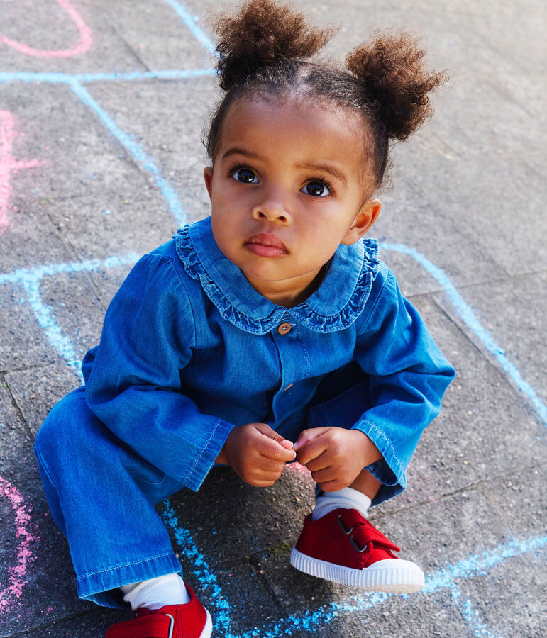Baby-Bluse aus leichtem Denim blau
