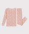 Körpernaher Kinderpyjama aus Baumwolle mit Blumenmuster SALINE/ MARSHMALLOW