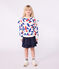 Kinder-Sweatshirt aus gemusterter Baumwolle naturfarben/vielfarbig