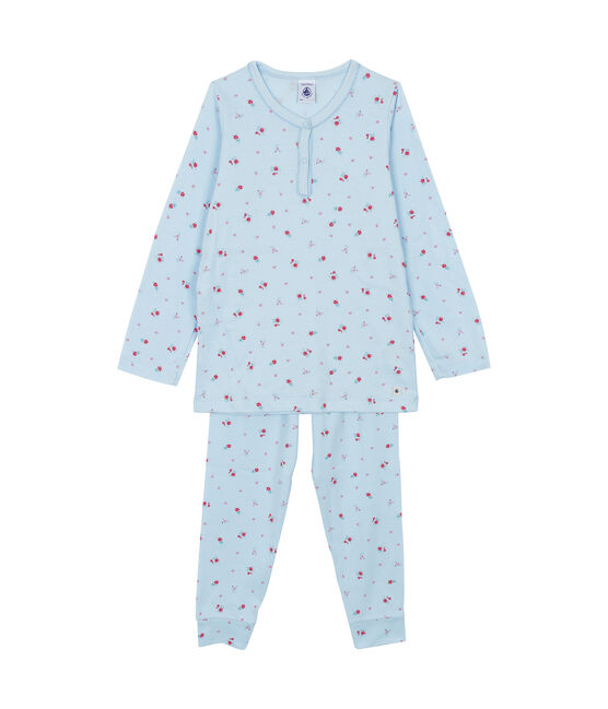 Pyjama für kleine Mädchen blau FRAICHEUR/weiss MULTICO