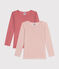 2er-Set Kinder-T-Shirts aus einfarbiger Baumwolle mit Lochstickerei variante 1