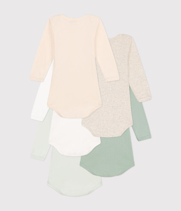 5er-Set lang&auml;rmelige Bodys aus Baumwolle f&uuml;r Babys vielfarbig