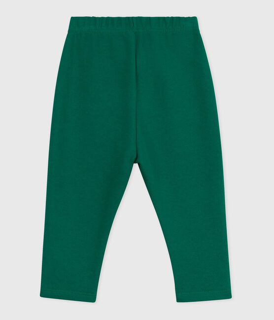 Baby-Hose aus einfarbiger Baumwolle grün EVERGREEN