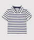 Kurzärmeliges Baby-Poloshirt aus gestreiftem Jersey
