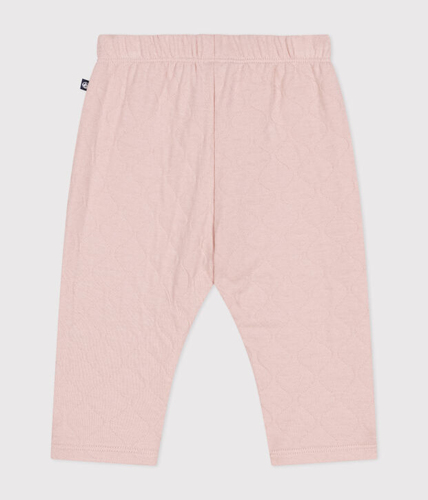 Baby-Hose aus gestepptem Doppeljersey rosa