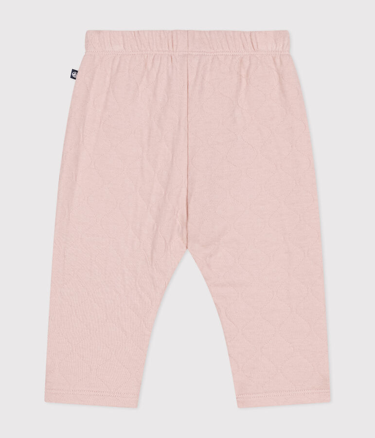 Baby-Hose aus gestepptem Doppeljersey rosa