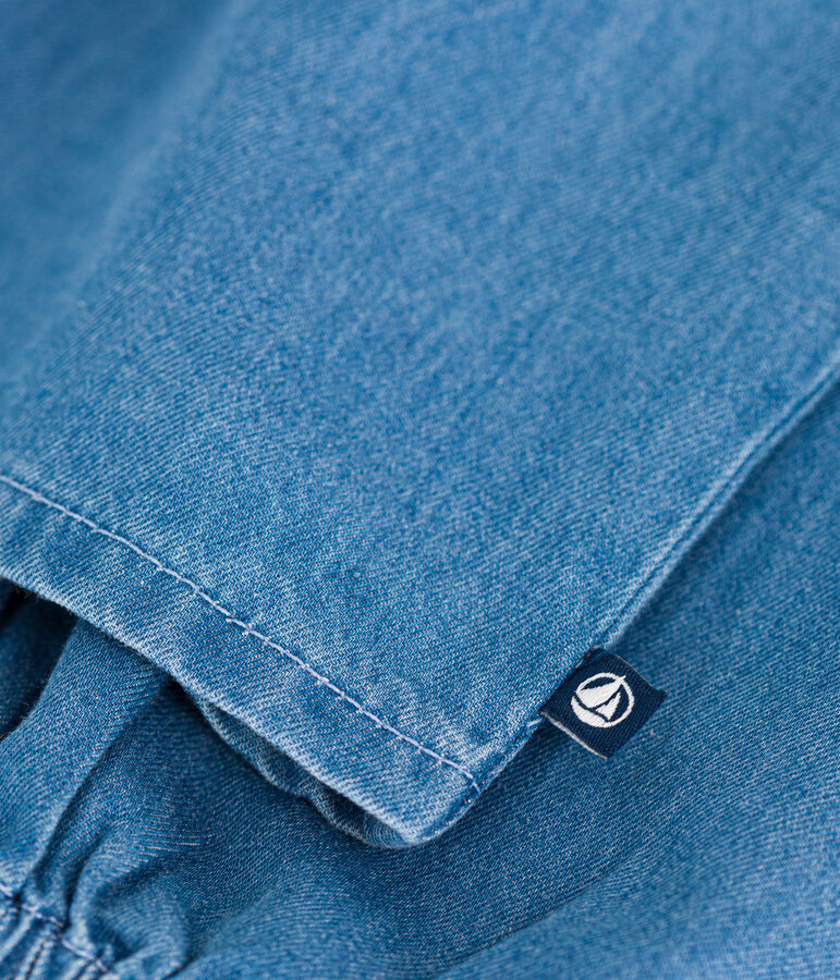 Lang&auml;rmelige Bluse aus Denim f&uuml;r M&auml;dchen blau