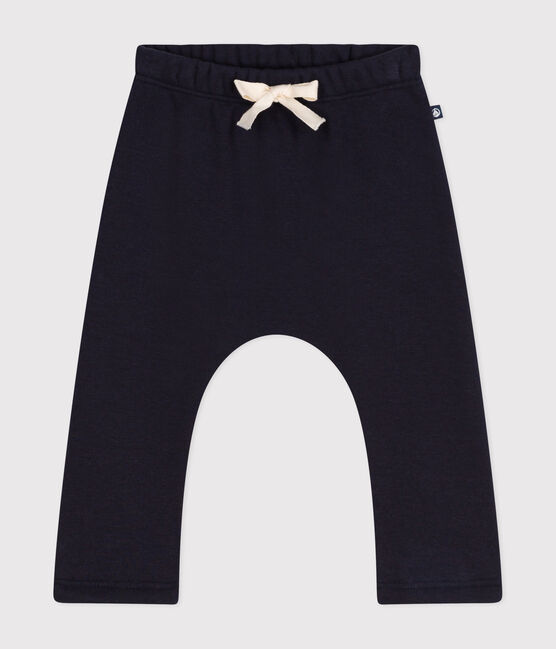 Baby-Hose aus weichem und warmen Molton blau SMOKING