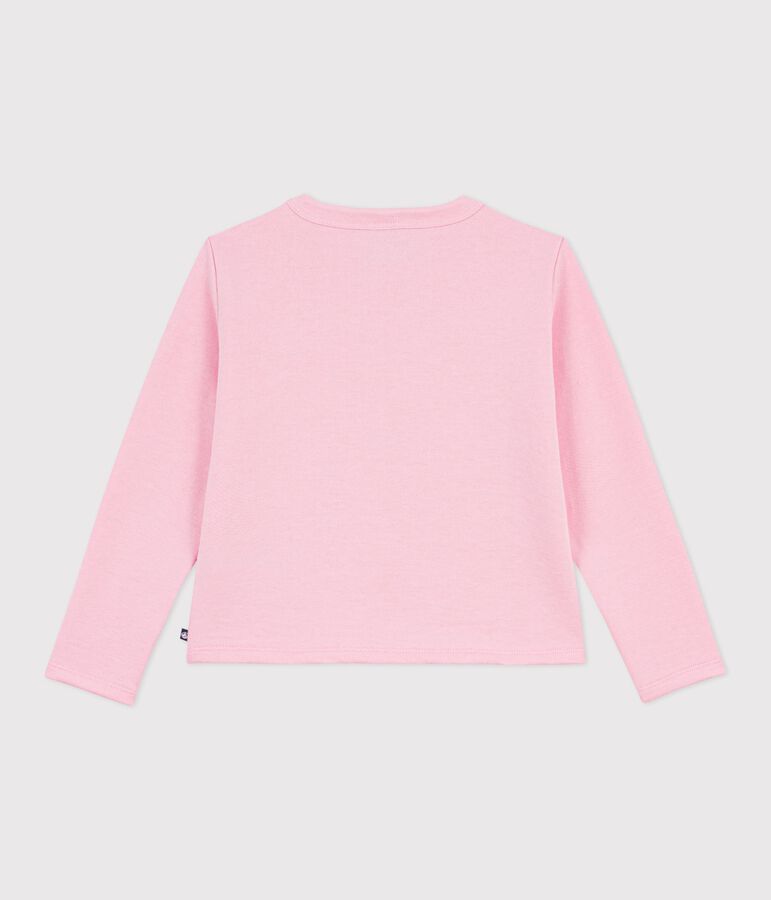 Kinder-Cardigan aus einfarbiger Baumwolle rosa